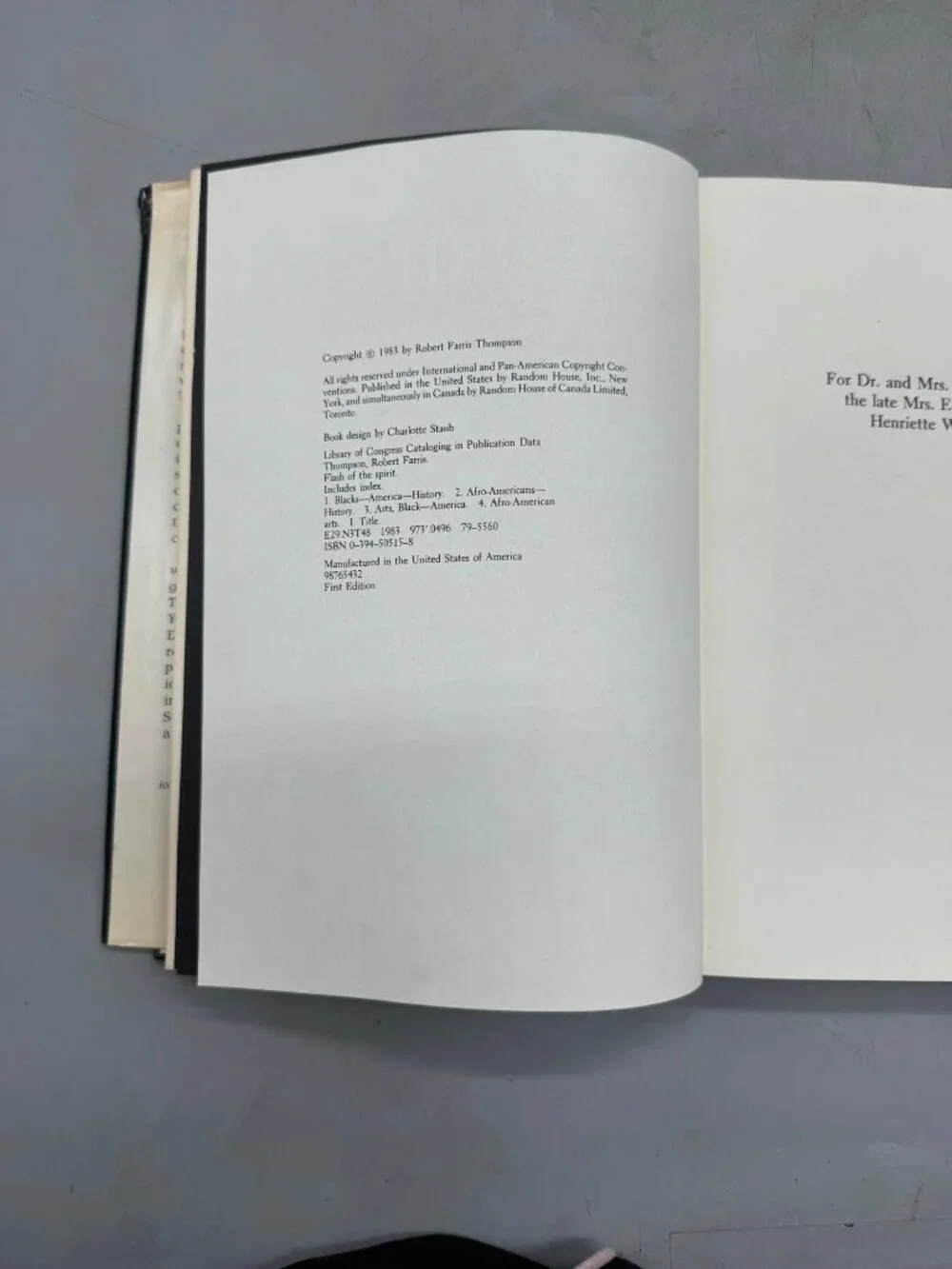 Flash Of The Spirit African & Afro American Art Philosophy Book Robert Thompson
